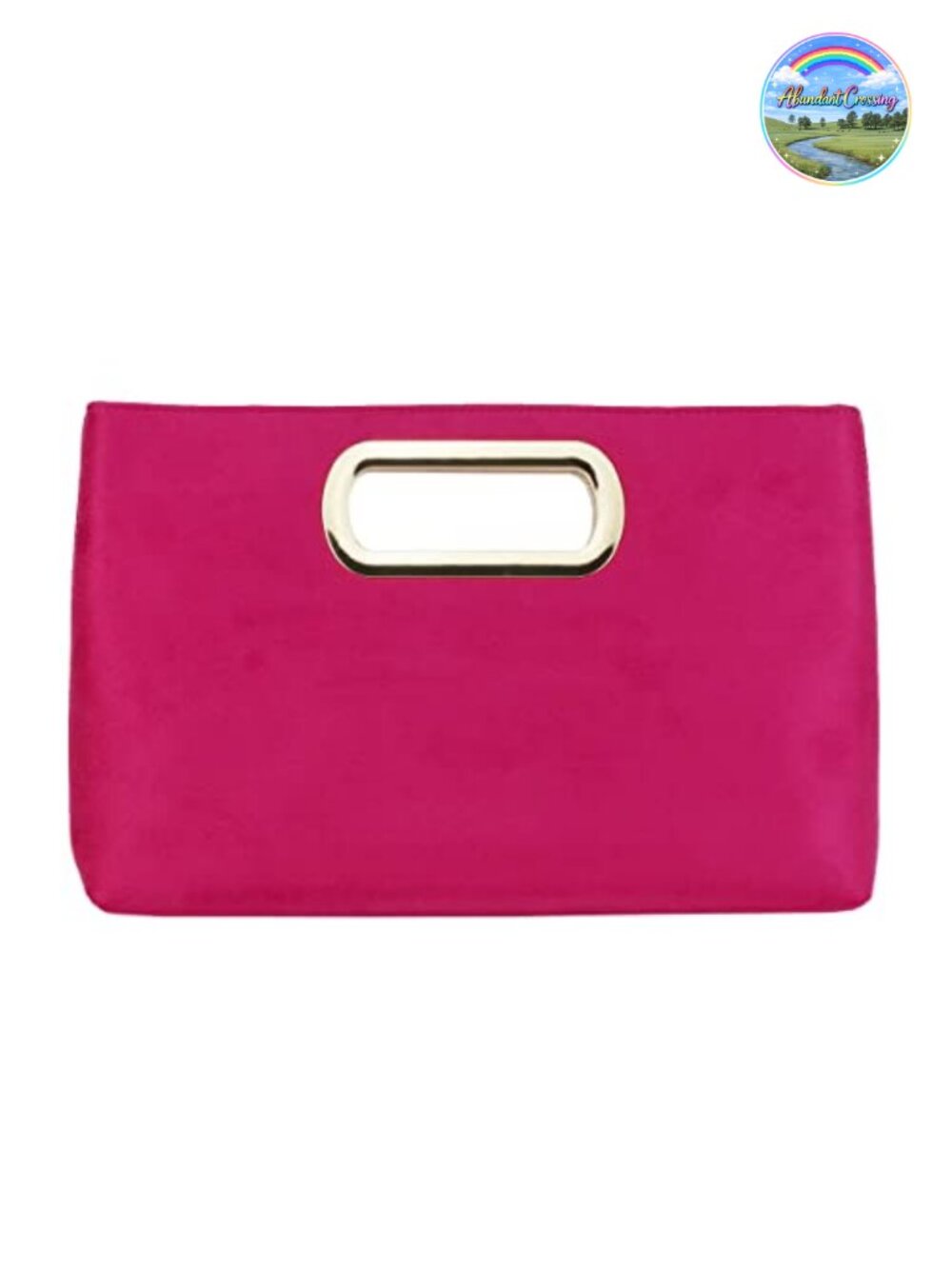Faux Suede Clutch with Detachable Chain Crossbody Evening Bag